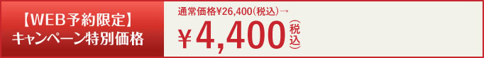 通常価格￥26,400(税込)～→キャンペーン特別価格￥3,850(税込)